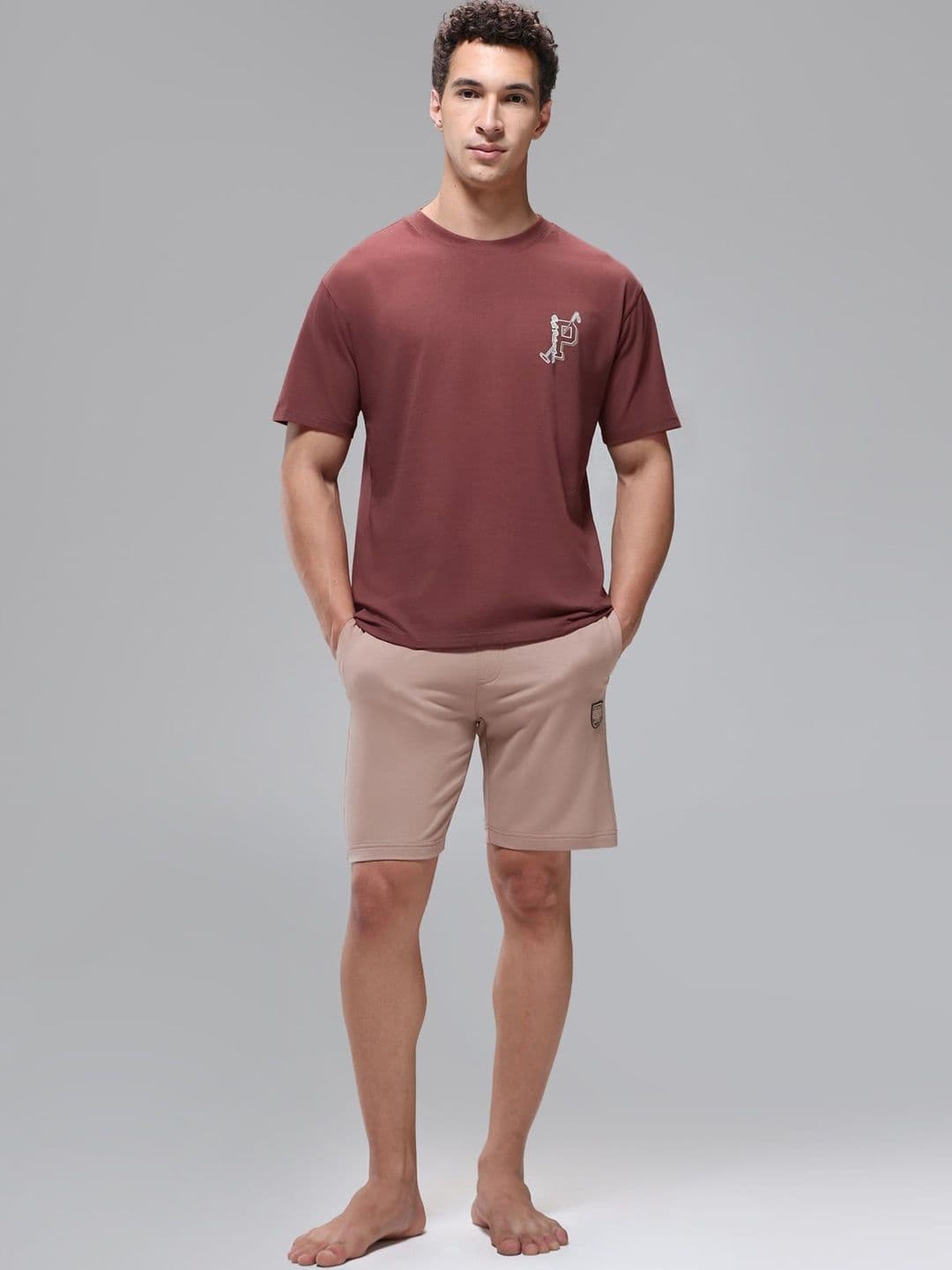 U.S. Polo Assn. Printed Cotton Round Neck Regular Lounge Tshirts