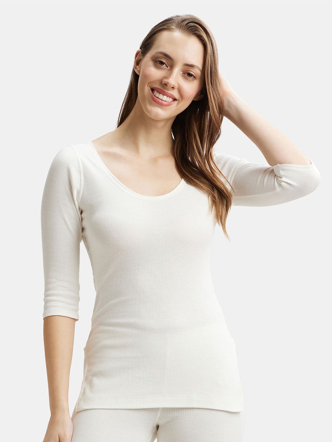Jockey Super Combed Cotton Three Quarter Sleeve Thermal Top with StayWarm Technology -2503